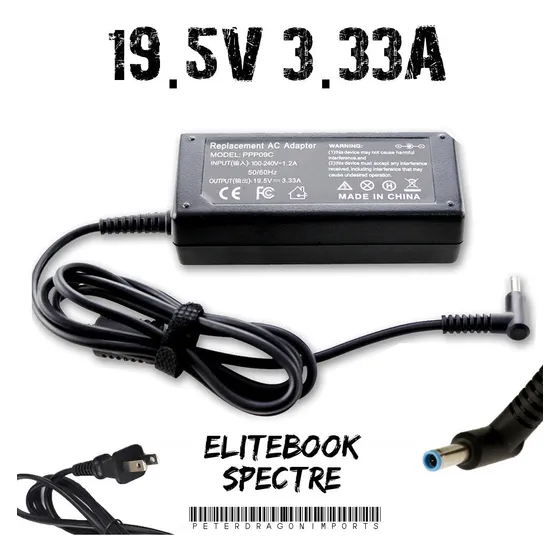 Cargador Laptops Hp Pavilion Elitebook Spectre 19.5v 3.33a