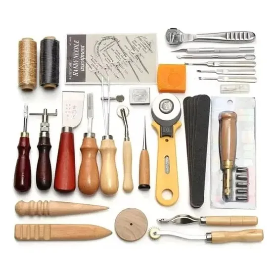 Kit Herramientas Artesanía De Cuero Punch 42 Piezas Varias