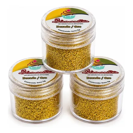 Diamantina Glitter Brillantina Colores Varios Set 3pz Repost