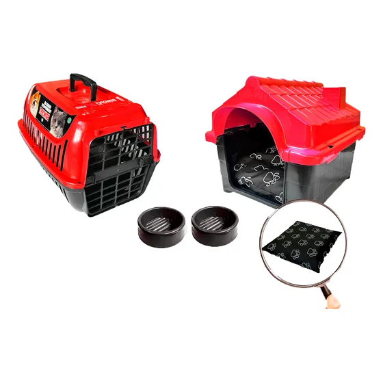 Casinha De Cachorro N 2 Caixa De Transporte N 1 Comedouros