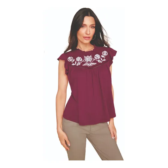 Blusa Casual Mujer Color Rojo 912-41