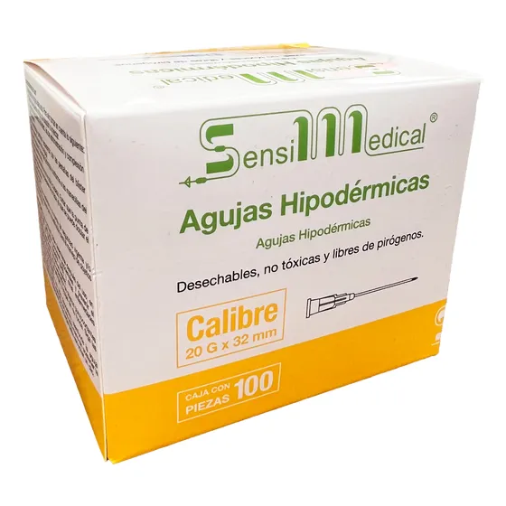 Aguja Hipodermica 20g X 32mm 100 - Sensimedical Volumen 0 Ml