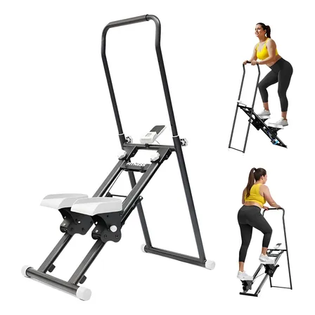 Máquina De Escalada Simulador Caminhada Dobrável,aeróbico Cinza-escuro