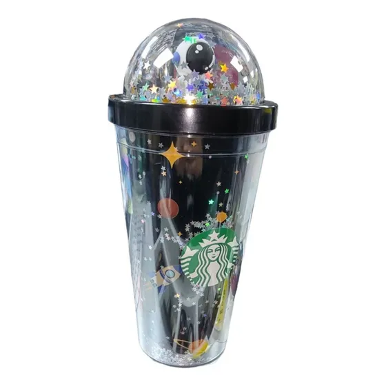 Vaso Mug Estilo Starbucks Diseños A La Moda Con Bombilla