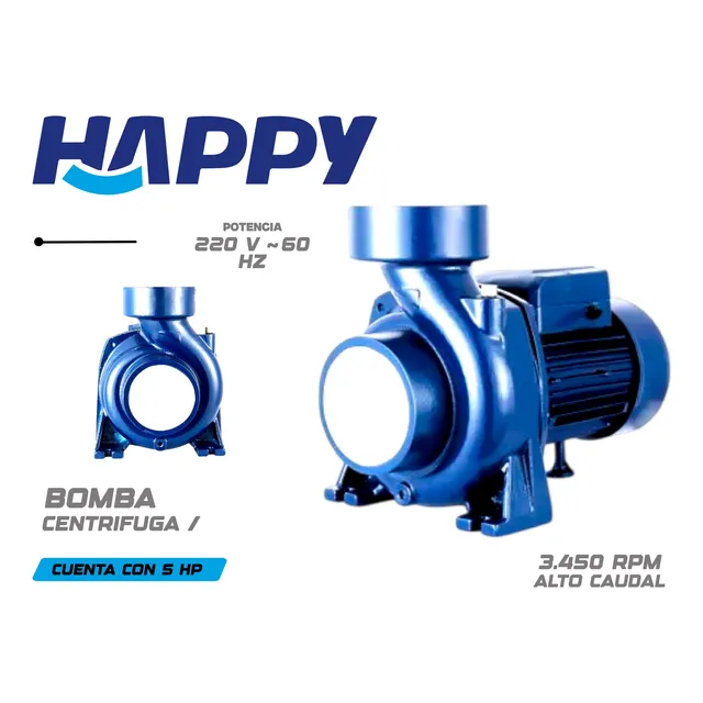 Bomba De Agua / Centrifuga 5hp Happy