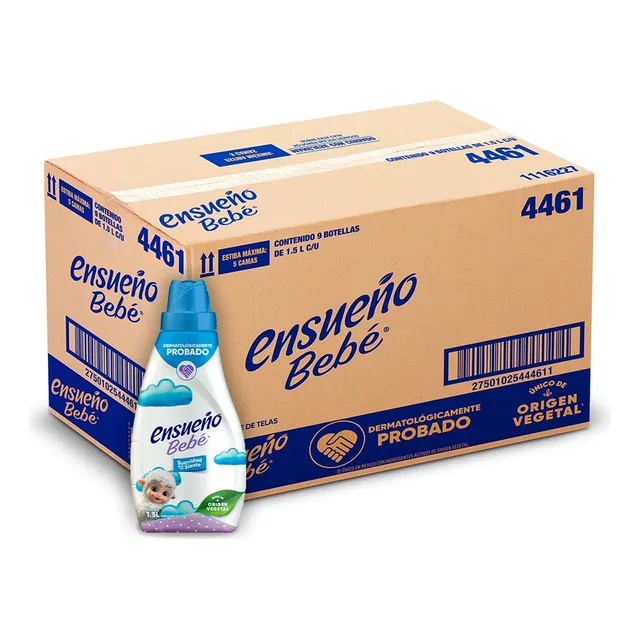 Ensueño Bebé Suavizante 1.5L Caja con 9 pzas