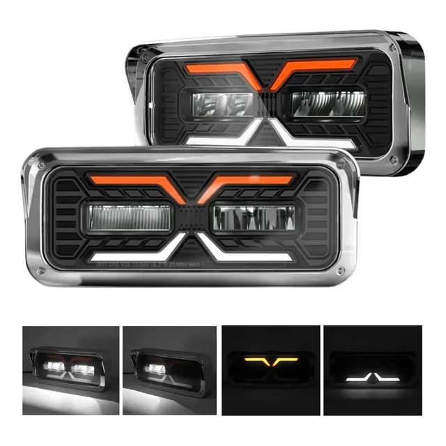 Par Faro Unidad Led Tipo Kenworth T600 T800 / Freightliner
