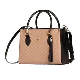 Bolsa Feminina Bicolor Duo Color Lorena Média Bordada Promo Bolsa Feminina Bicolor Duo Color Lorena Média Bordada Promo