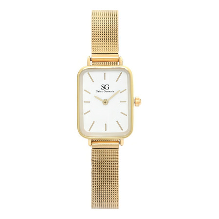 Relógio Feminino Saint Germain Quadrado Square Chelsea Gold Cor Da Correia Bisel Dourado Cor Do Fundo Branco Relógio Feminino Saint Germain Quadrado Square Chelsea Gold Cor Da Correia Bisel Dourado Cor Do Fundo Branco