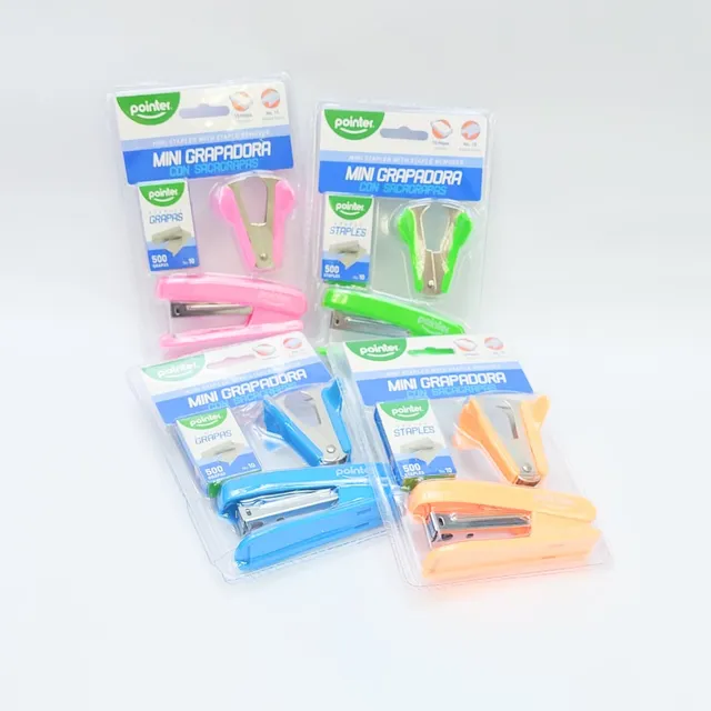 Set De Engrapadora Sacagrapa Mini Neon Pointer 218-35-n