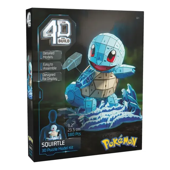 4d Build, Squirtle De Pokémon En 3d, Coleccionables De Pokémon, Rompecabezas Para Adultos, Juguetes De Construcción, Rompecabezas En 3d Para Adultos Y Adolescentes, 180 Piezas, A Partir De 12 Años | Cuotas sin interés