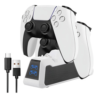 Base Carregador Controle Ps5 Suporte Dual Sense Led 2 Portas Base Carregador Controle Ps5 Suporte Dual Sense Led 2 Portas