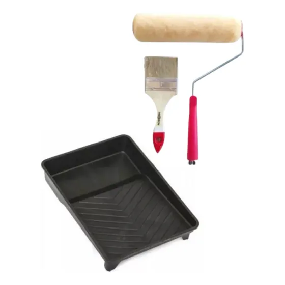 Set Bandeja Con Rodillo 9 Y Brocha 3 / Sertec