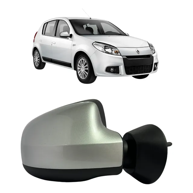 Retrovisor Renault Sandero Original 2012 Prata Direito