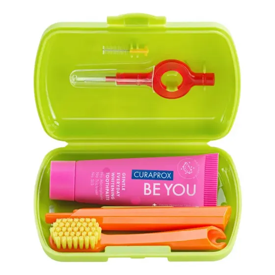 Curaprox Kit Viajero Cepillo Crema Interdental Verde