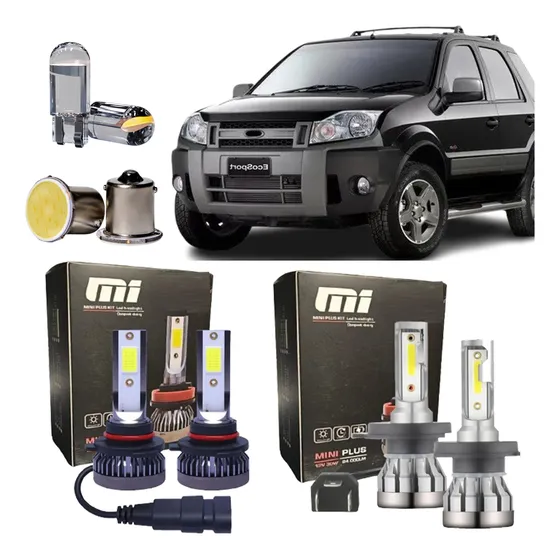 Lampara Cree Led Alta Baja Auxiliar T10 March Atras Ecosport