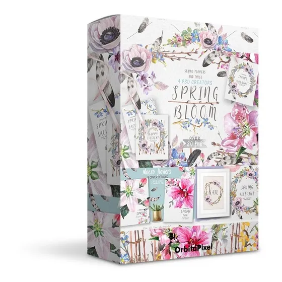 Vectores Primavera 80 Elementos Png Para Diseño 