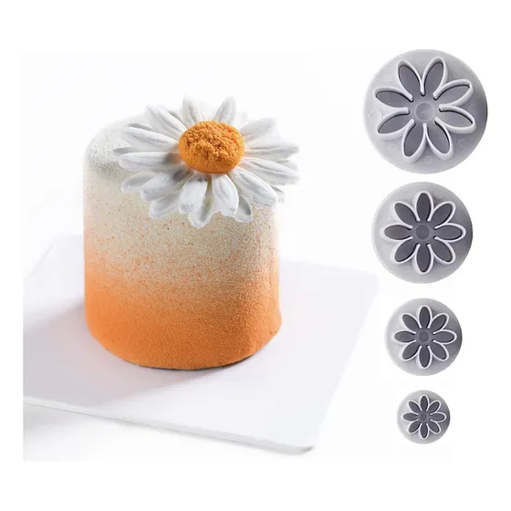 Moldes De Flores De Cortador De Fondant De Girasol Para 4pc