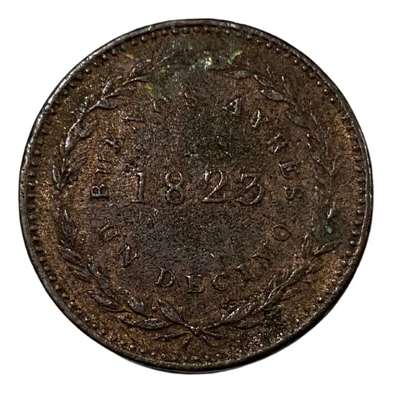 Argentina- Moeda Un Décimo De Real 1823