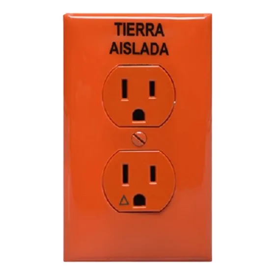 Kit De Contacto Duplex 2p Tierra Aislada - Leviton 10 Pzas
