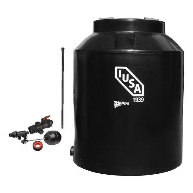 Tinaco Tricapa Iusa, 450 L., Negro + Accesorios Alta Presión