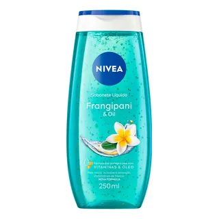 Nivea Sabonete Líquido Frangipani & Oil 250ml, Limpeza Corporal, Pele Macia, Óleos E Vitaminas, Equilíbrio Com O Ph, Sensação Refrescante