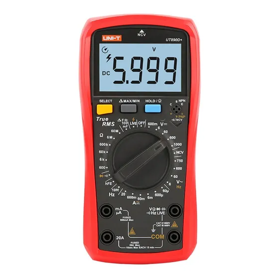 Multímetro Digital True Rms Uni-t Ut890d+ Truerms Capacidad