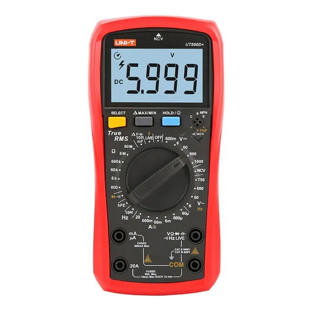 Multímetro Digital True Rms Uni-t Ut890d+ Truerms Capacidad
