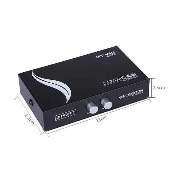 Switch Vga 2 Puertos Kvm 2 Entradas A 1 Salida