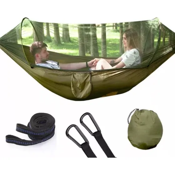 T Hamaca Doble Para Dormir Con Mosquitera Y Soporte De