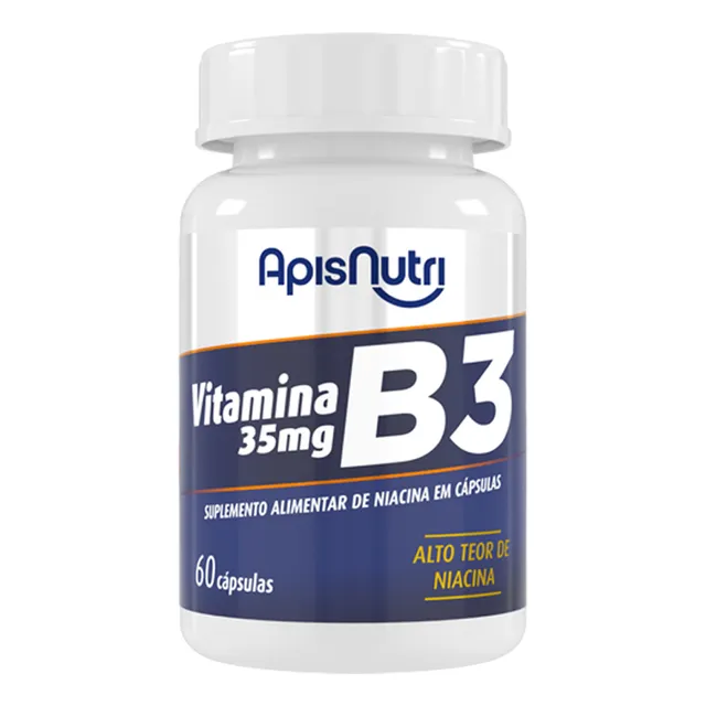 Suplemento vitamina B3 60 Cápsulas Apisnutri
