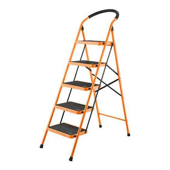 Escalera De Metal 5 Escalones Anchos Wokin 150kg Pg 