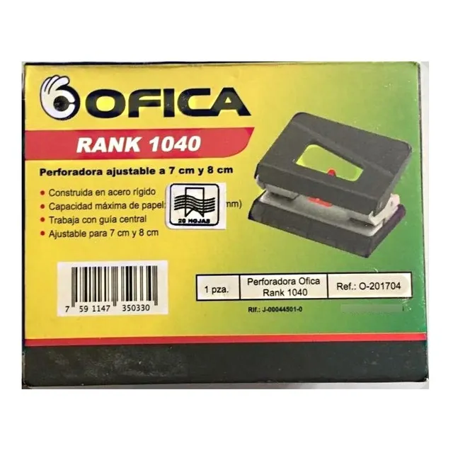 Perforadora Ofica Rank 1040 Capacidad 20 Hojas