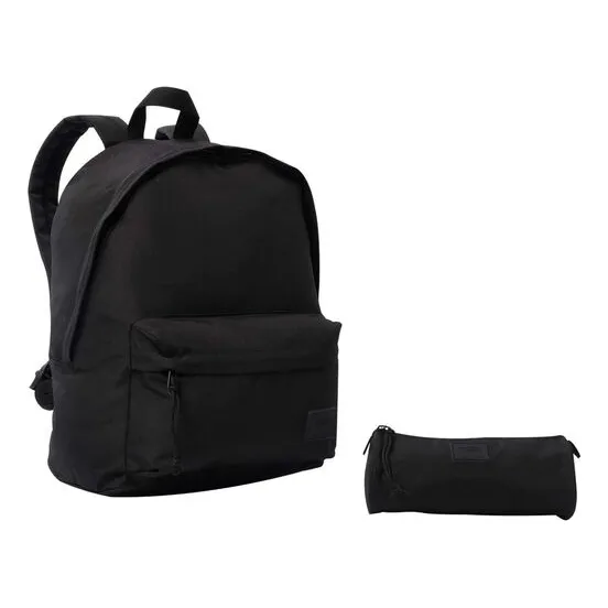 Mochilla Escolar Totto Pack + Estuche Multiuso Kalex Negro