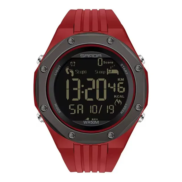 Reloj Deportivo Sanda 6117 Multifuncional Correa De Silicona