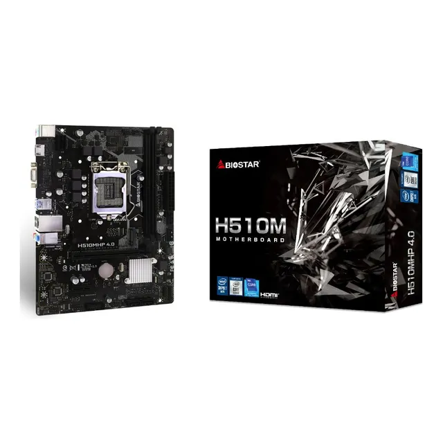 MOTHERBOARD BIOSTAR H510MHP 4.0 1200 11°GEN DDR4 M-ATX COLOR NEGRO