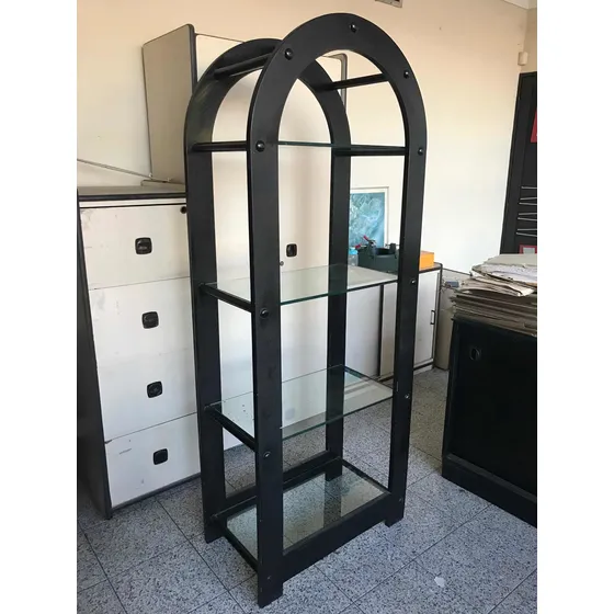 Mueble Repisas De Madera Con 4tramos De Vidrio En 3 Tamaños