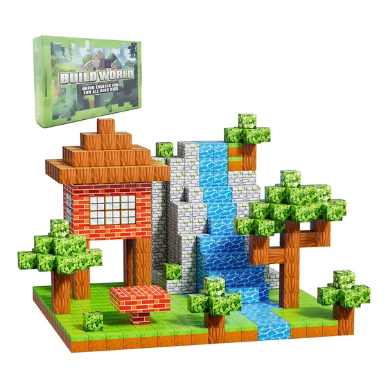 Juguete Magnético Minecraft 100 Unidades Bloques Didáctico