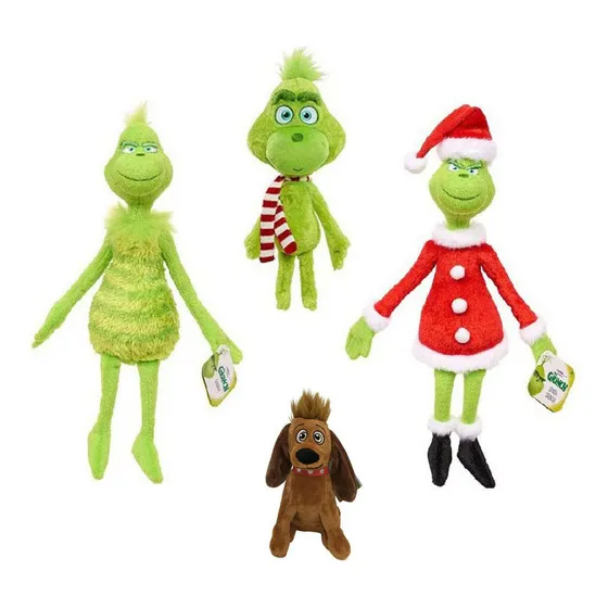 Peluche De 4 Muñecos De Navidad Grinch