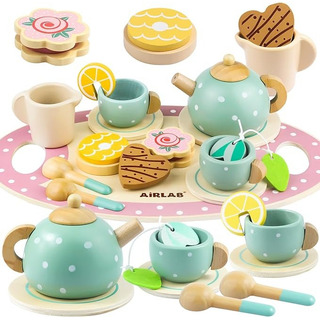 Set De Juguetes De Tarde De Té De Madera Para Niñas Set De Juguetes De Tarde De Té De Madera Para Niñas