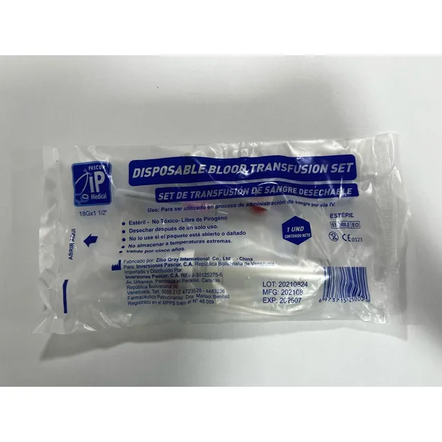 Set De Transfusion De Sangre Desechable