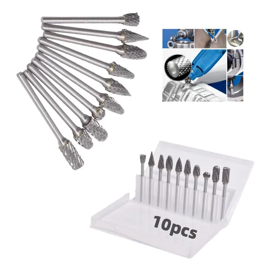 10 Fresa Lima Rotativa Metal Duro Escarear Madeira Aço Ferro