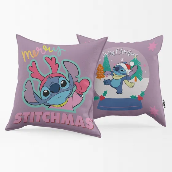 Almohadon Piñata Navidad Stitchmas Color Lila