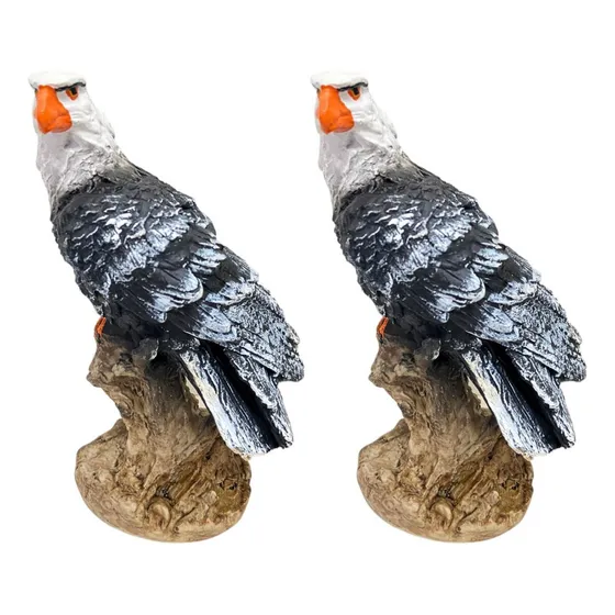 Conjunto 2 Peças Gavião Aguia Rapina Espanta Passaro Pombos