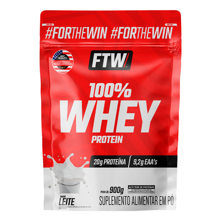 Whey Protein 100% Concentrado Refil 900g Sabor Leite - FTW Whey Protein 100% Concentrado Refil 900g Sabor Leite - FTW