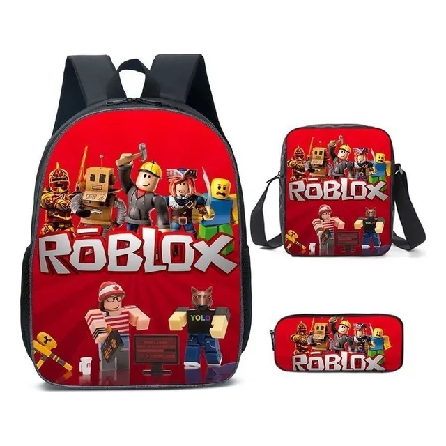 Juego Roblox Mochila Laptop Bolsas 3 Piezas / Set