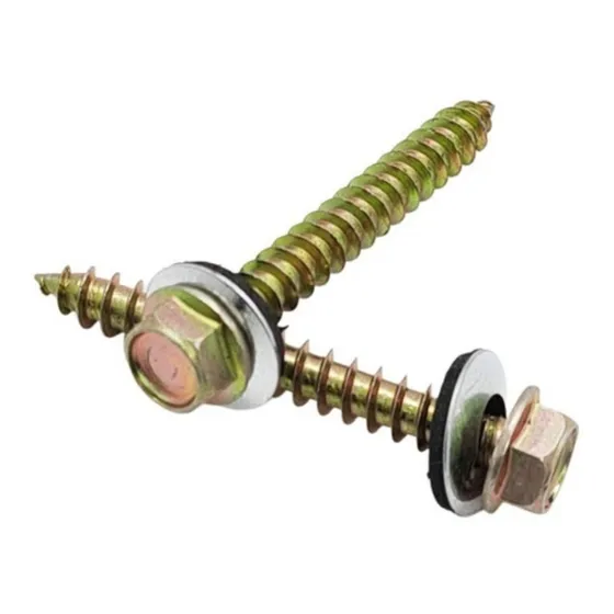 Tornillo Hexa Aguja 14 X 2 Techo Chapa Madera - X 100 U