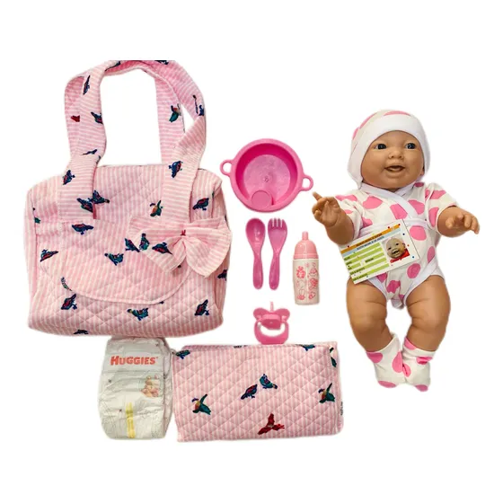 Muñeca Bebé Real 36cm Con Bolso - Juguetes Cs