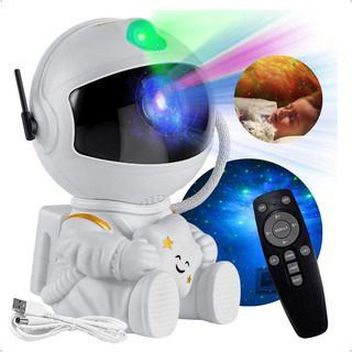 Luminária Astronauta Projetor Led Infantil Galáxia Estrela Luminária Astronauta Projetor Led Infantil Galáxia Estrela