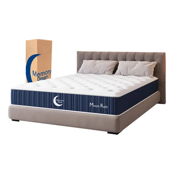 Colchón Queen Size Memory Foam Resortes Independientes En Caja Memory Dream